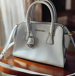 Michael Kors White Leather Satchel Handbag